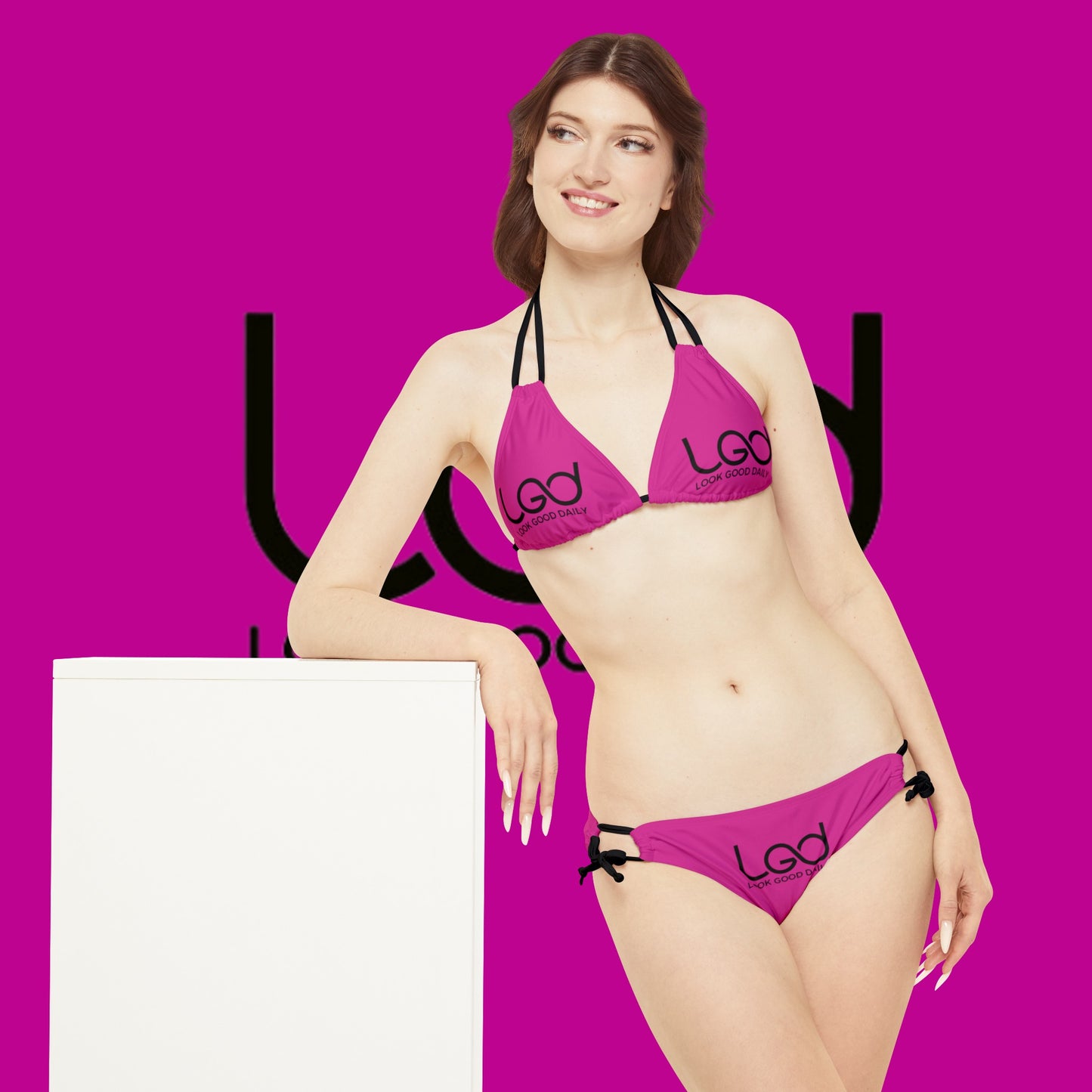 Strappy Bikini Set (AOP)